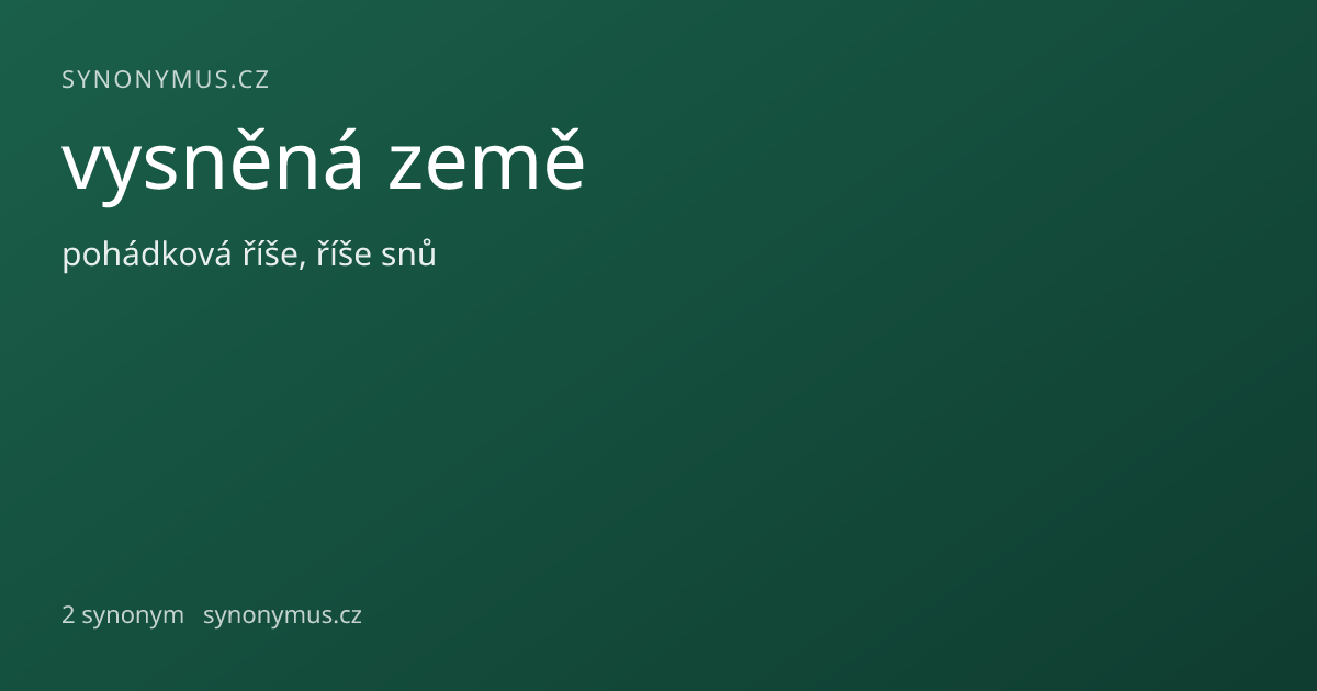 Náhled odkazu: vysněná země