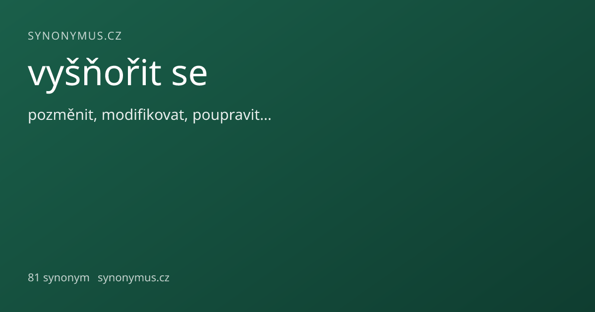 Náhled odkazu: vyšňořit se