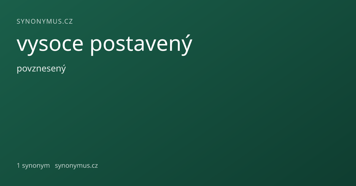 Náhled odkazu: vysoce postavený