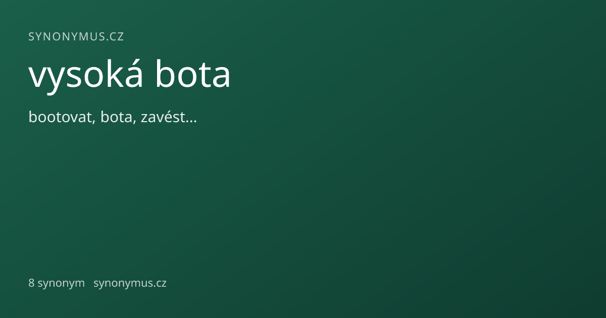 Náhled odkazu: vysoká bota