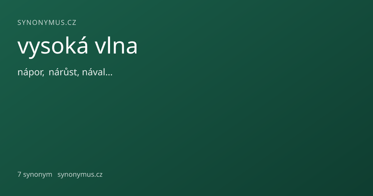 Náhled odkazu: vysoká vlna