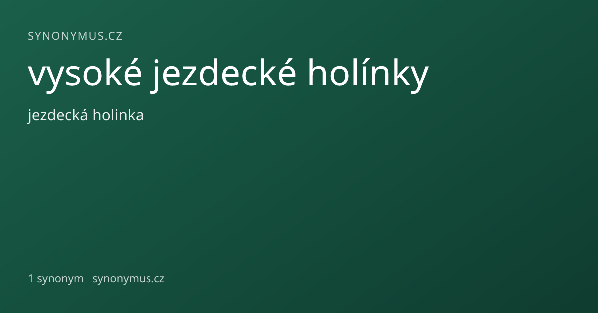 Náhled odkazu: vysoké jezdecké holínky