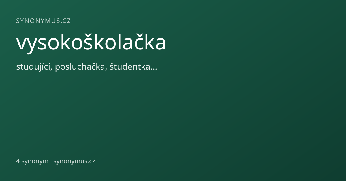 Náhled odkazu: vysokoškolačka
