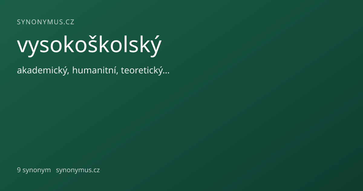 Náhled odkazu: vysokoškolský