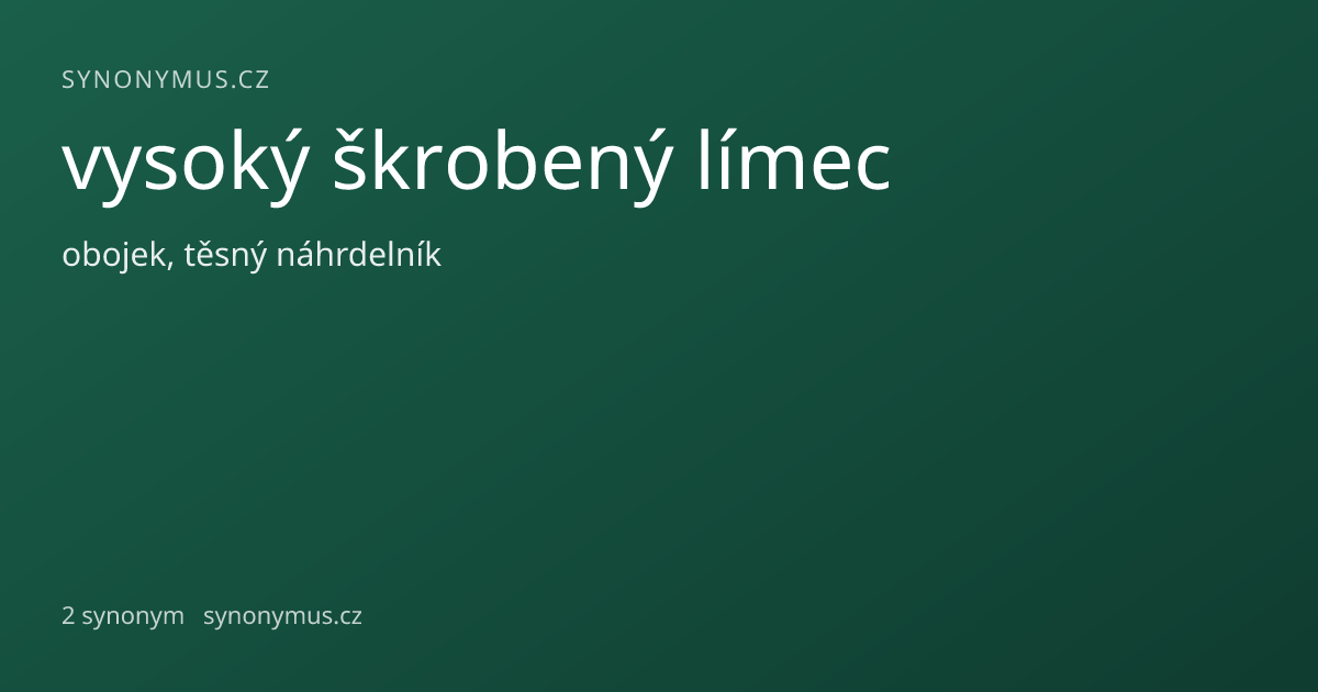Náhled odkazu: vysoký škrobený límec