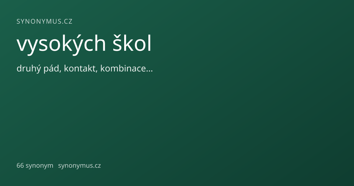 Náhled odkazu: vysokých škol