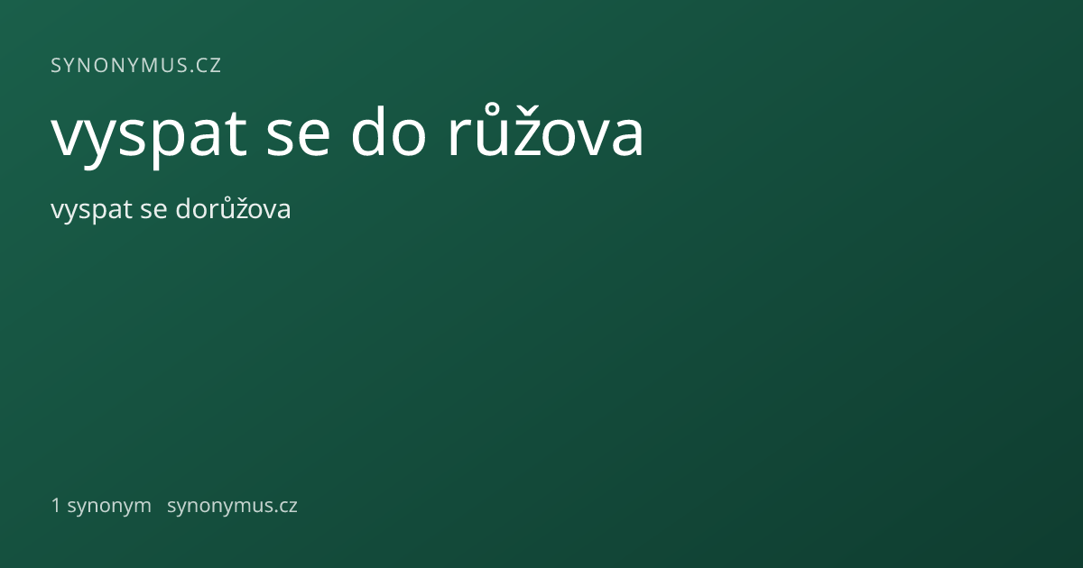 Náhled odkazu: vyspat se do růžova