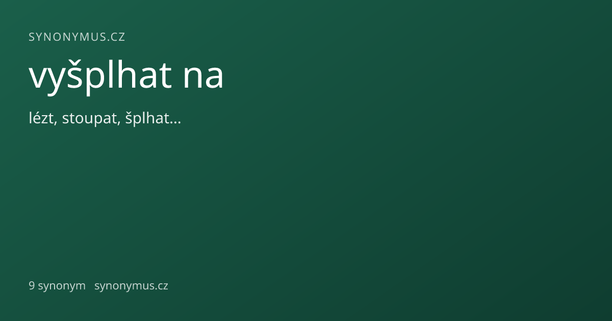 Náhled odkazu: vyšplhat na