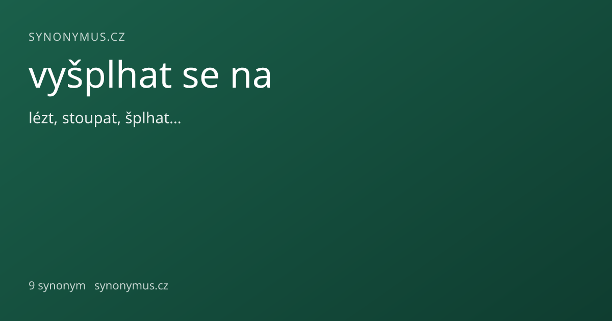 Náhled odkazu: vyšplhat se na