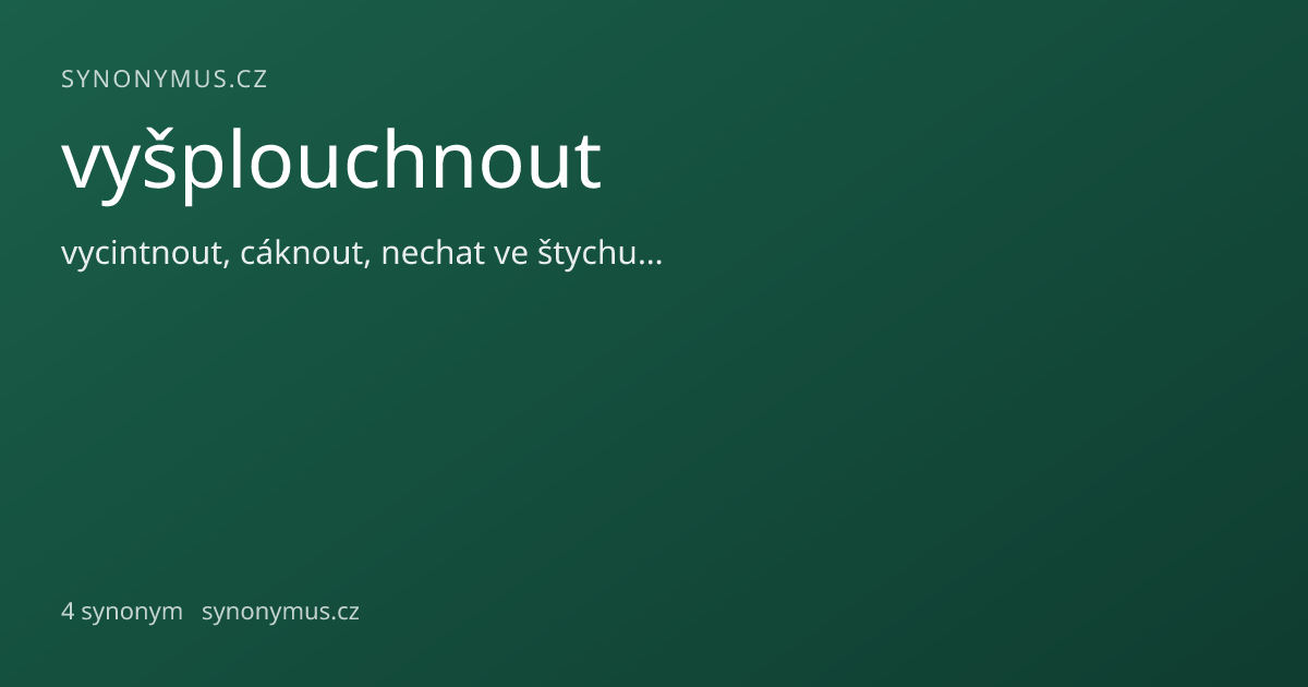 Náhled odkazu: vyšplouchnout