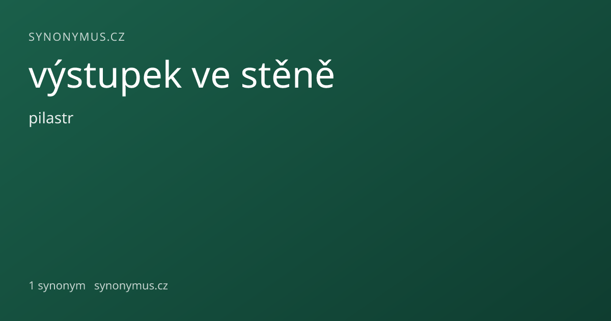 Náhled odkazu: výstupek ve stěně