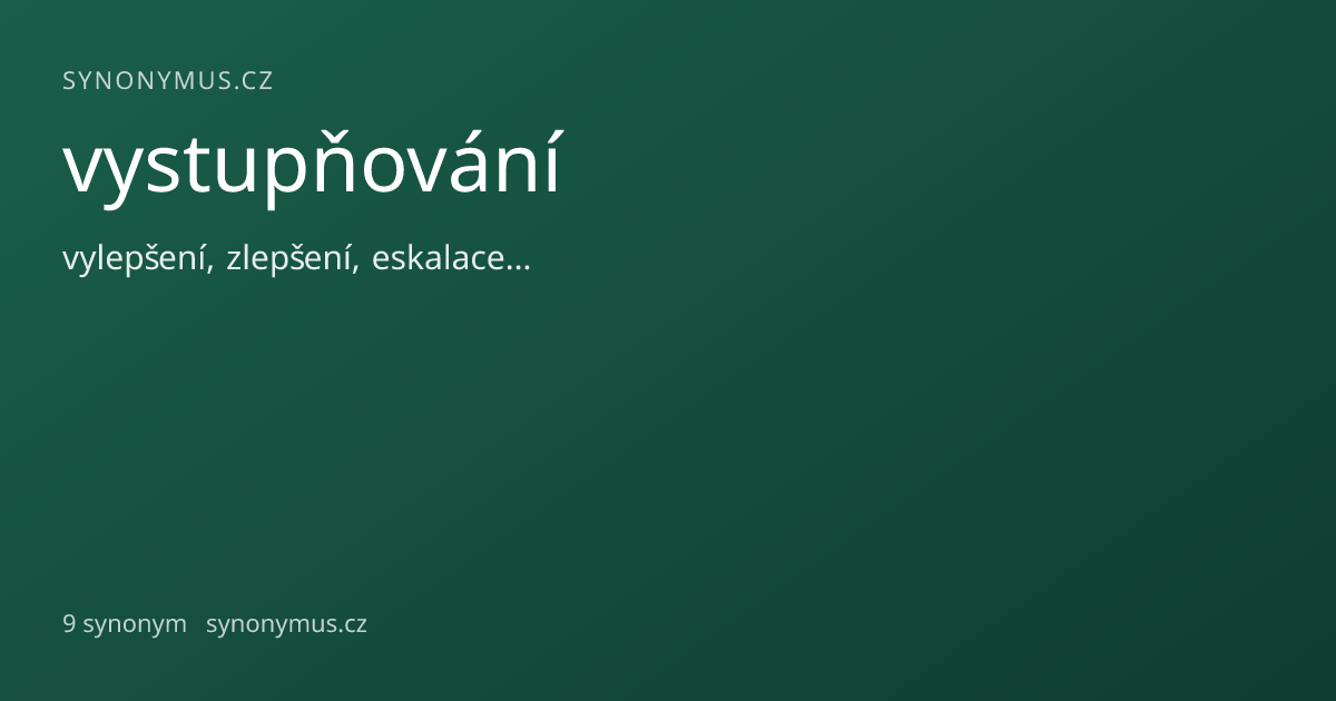 Náhled odkazu: vystupňování