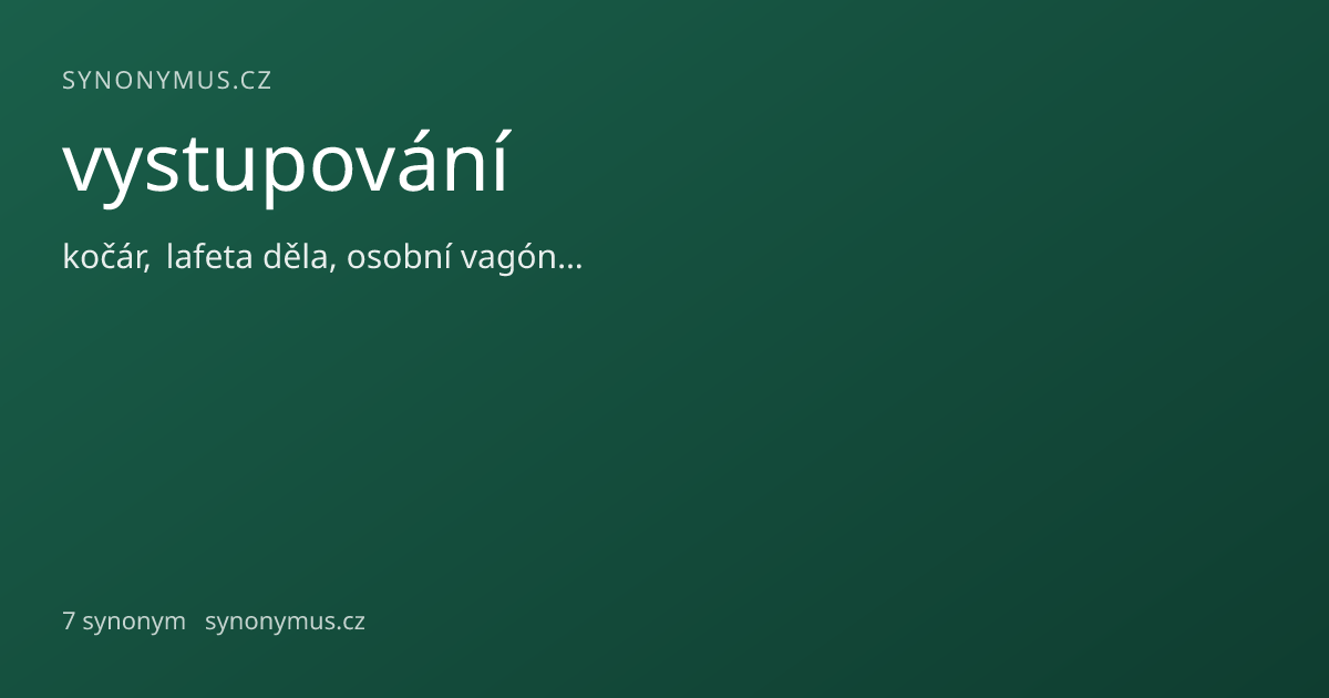 Náhled odkazu: vystupování