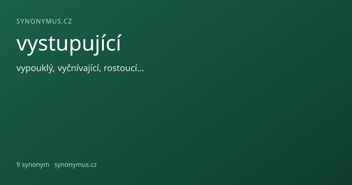 Náhled odkazu: vystupující