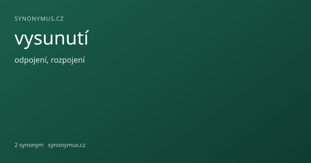 Náhled odkazu: vysunutí