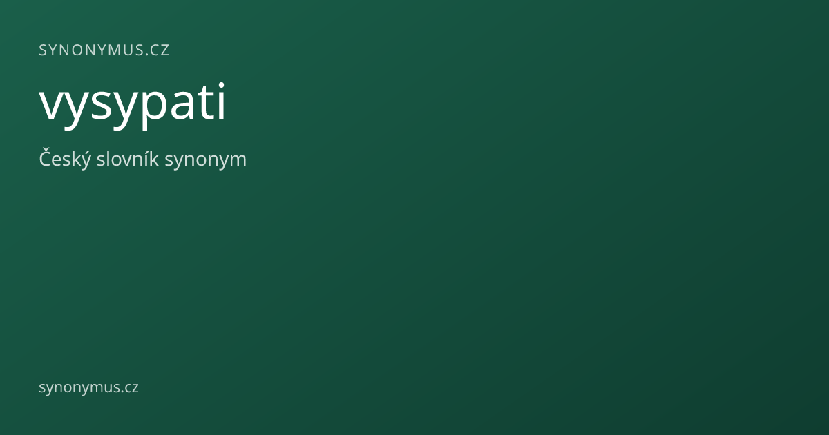 Náhled odkazu: vysypati