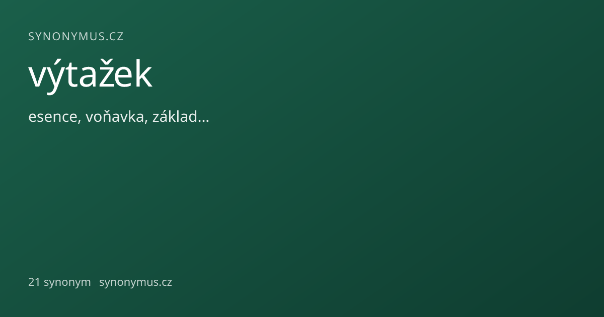 Náhled odkazu: výtažek