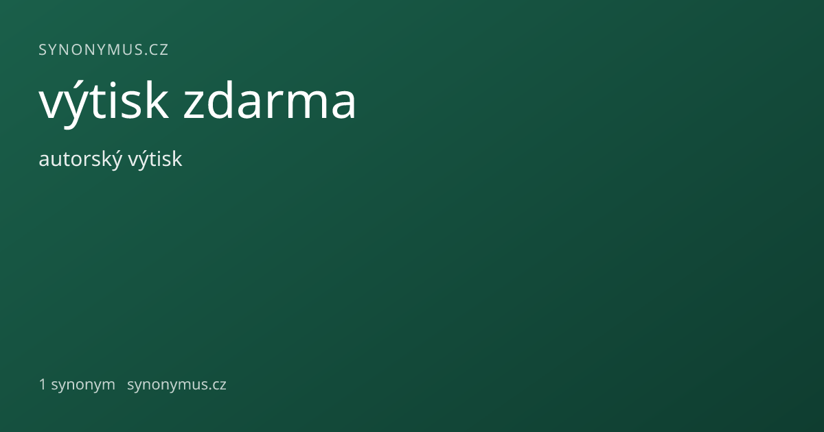 Náhled odkazu: výtisk zdarma