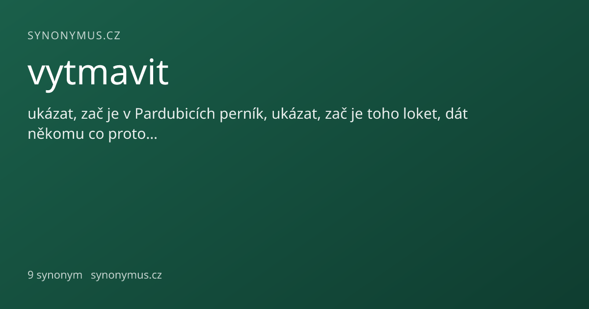 Náhled odkazu: vytmavit