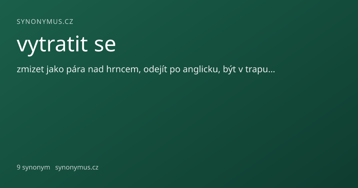 Náhled odkazu: vytratit se