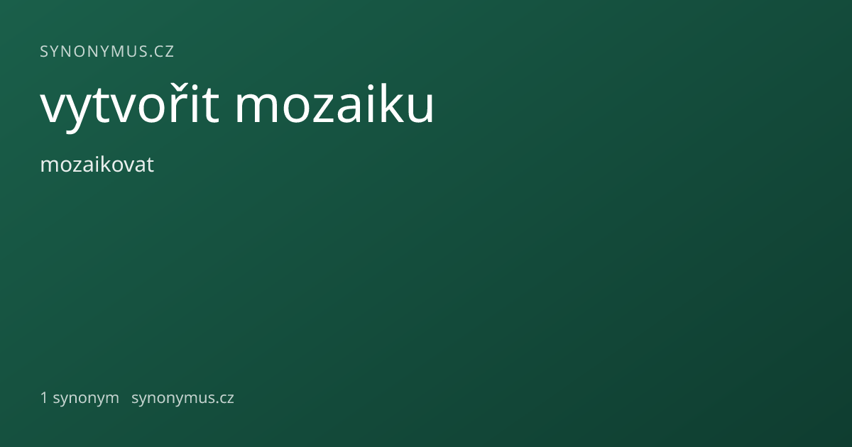 Náhled odkazu: vytvořit mozaiku