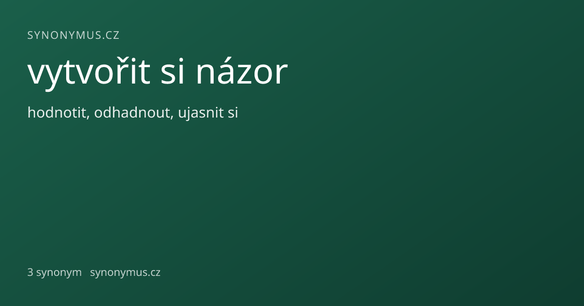 Náhled odkazu: vytvořit si názor