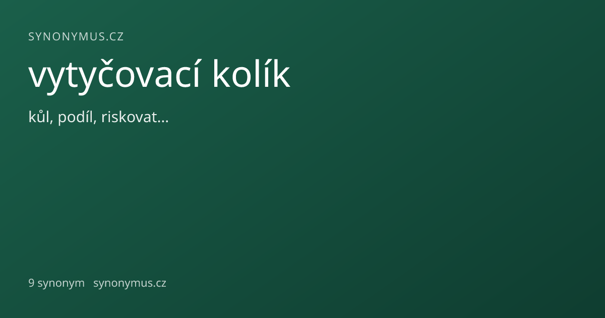 Náhled odkazu: vytyčovací kolík