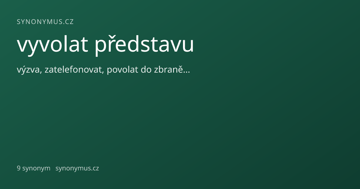 Náhled odkazu: vyvolat představu