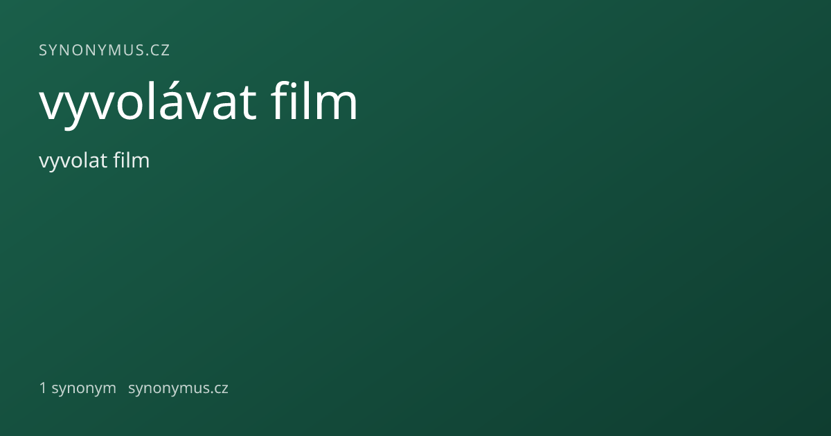 Náhled odkazu: vyvolávat film