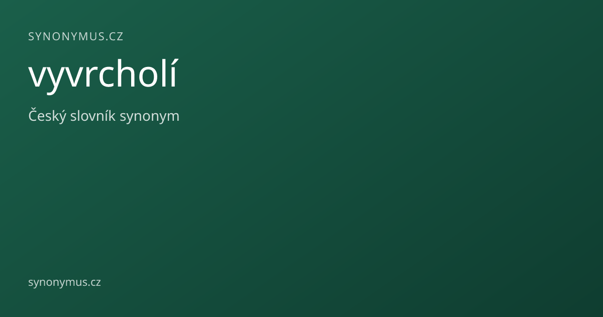 Náhled odkazu: vyvrcholí