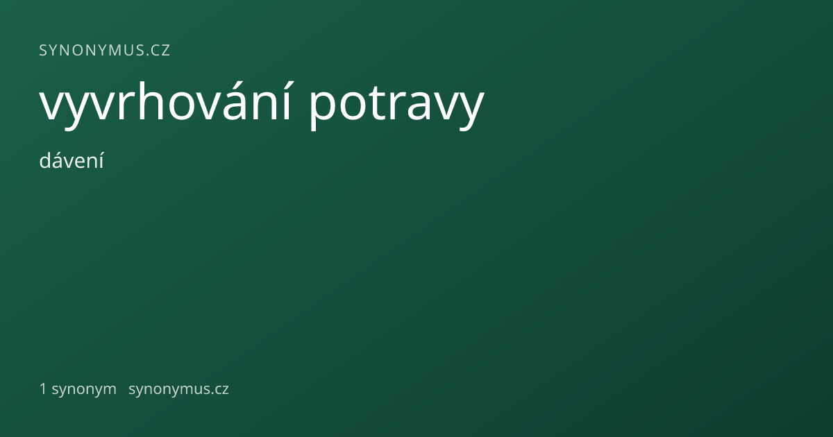 Náhled odkazu: vyvrhování potravy