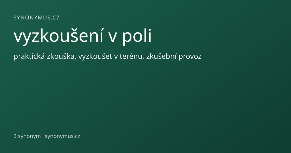 Náhled odkazu: vyzkoušení v poli