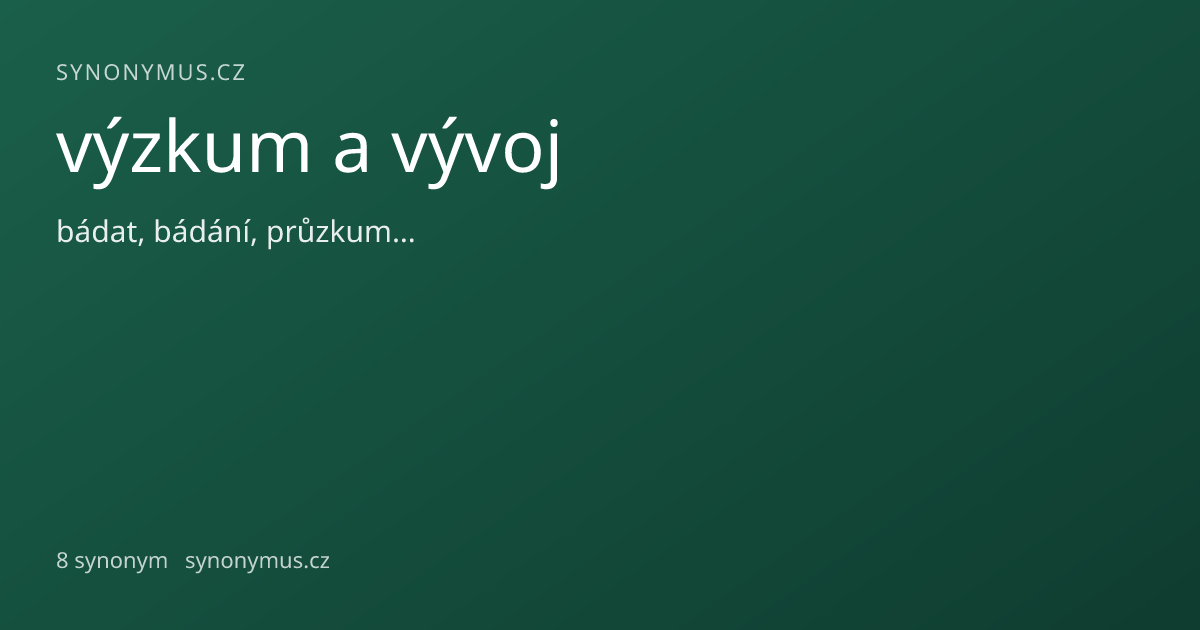 Náhled odkazu: výzkum a vývoj