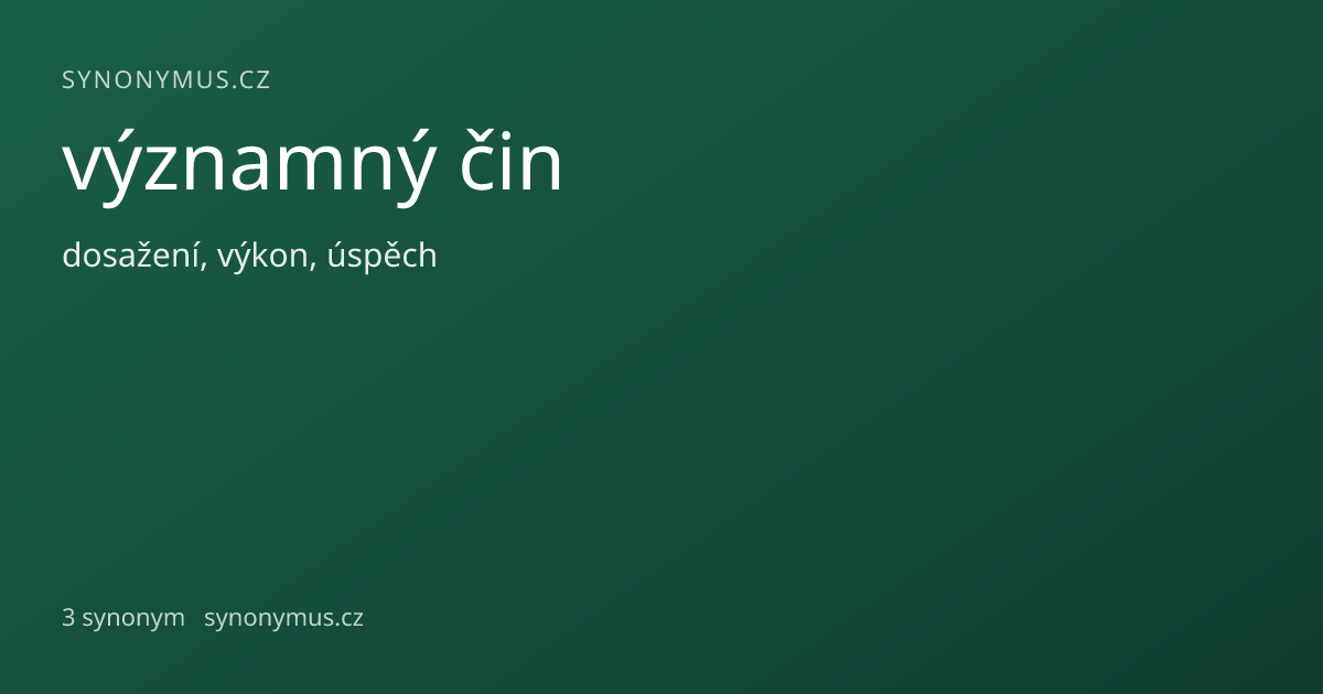 Náhled odkazu: významný čin