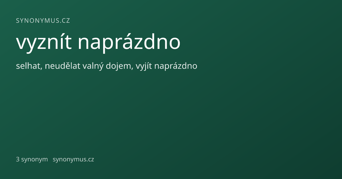 Náhled odkazu: vyznít naprázdno