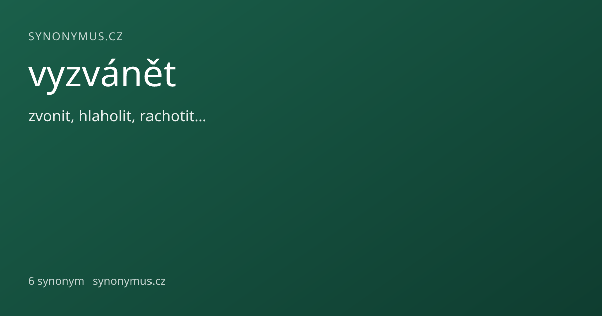 Náhled odkazu: vyzvánět