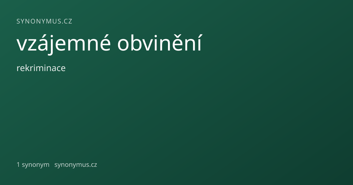 Náhled odkazu: vzájemné obvinění