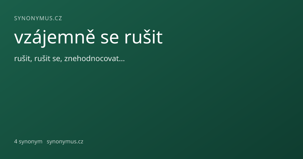 Náhled odkazu: vzájemně se rušit