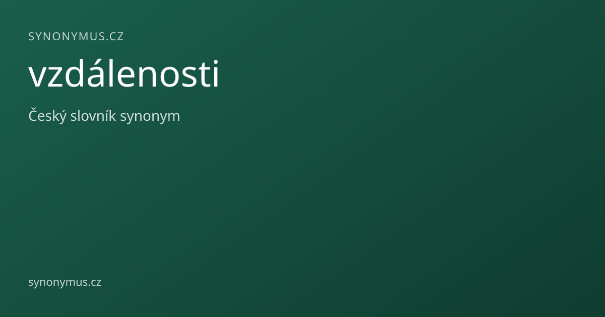 Náhled odkazu: vzdálenosti