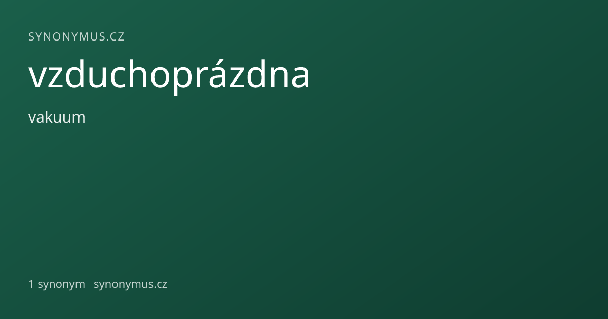 Náhled odkazu: vzduchoprázdna