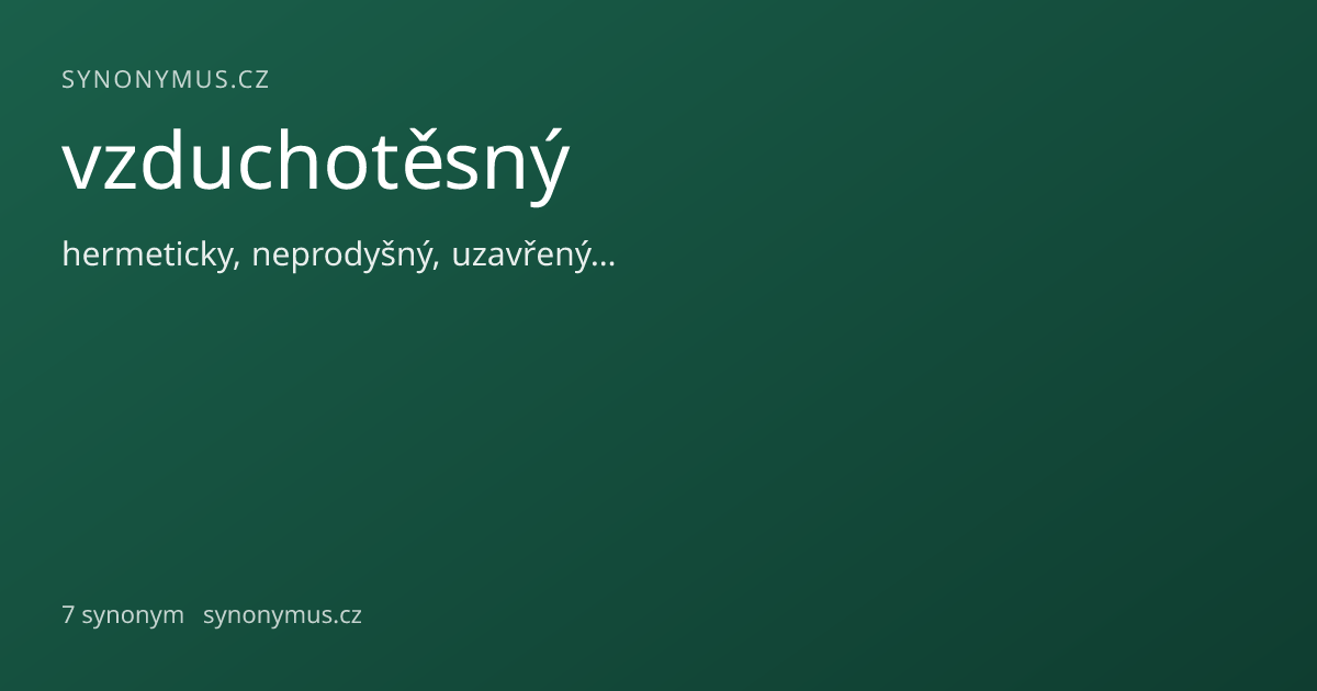 Náhled odkazu: vzduchotěsný
