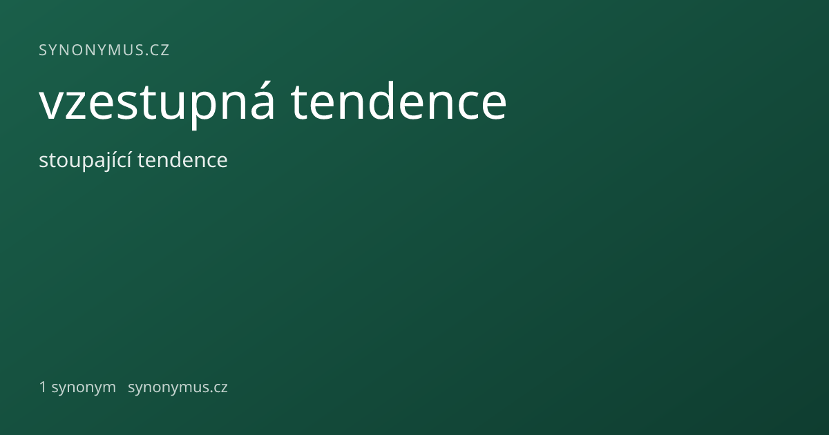 Náhled odkazu: vzestupná tendence