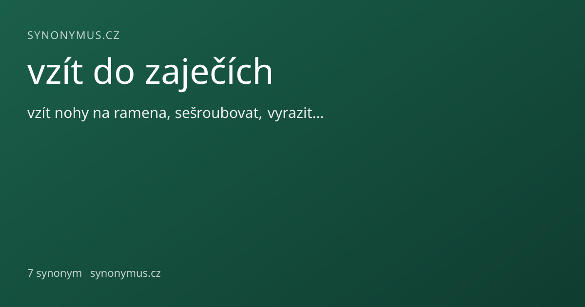 Náhled odkazu: vzít do zaječích