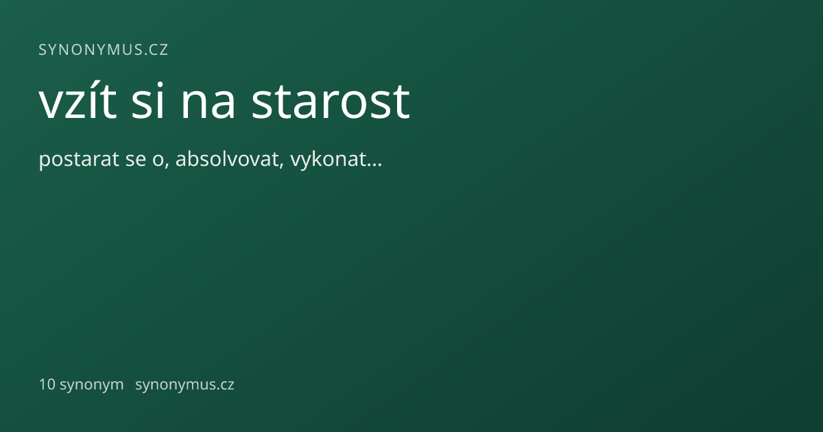 Náhled odkazu: vzít si na starost