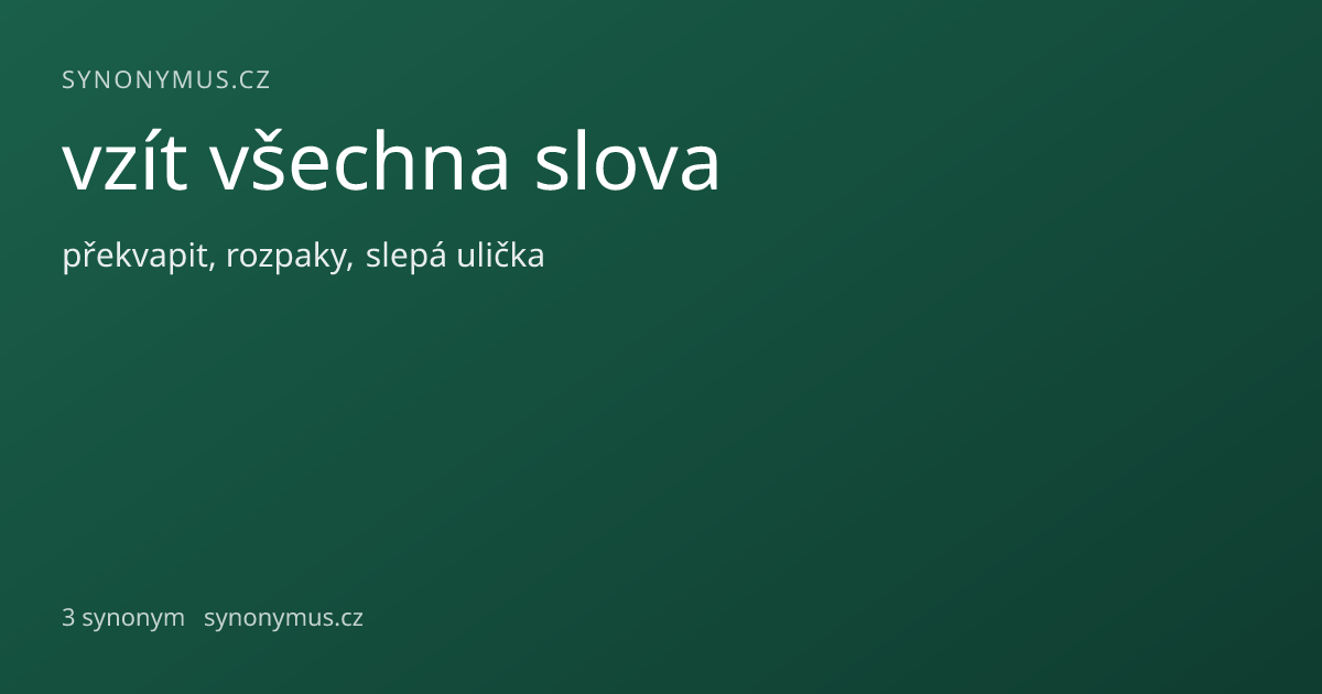 Náhled odkazu: vzít všechna slova