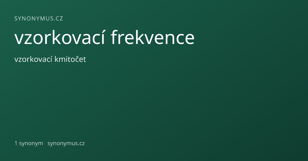 Náhled odkazu: vzorkovací frekvence