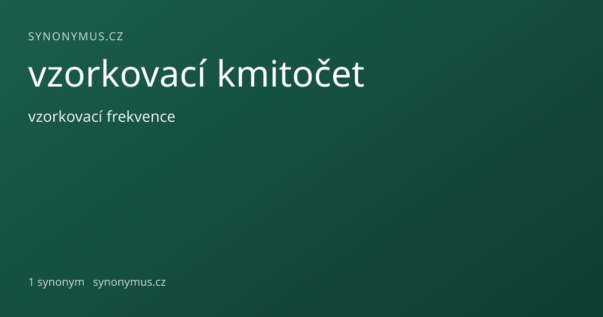 Náhled odkazu: vzorkovací kmitočet