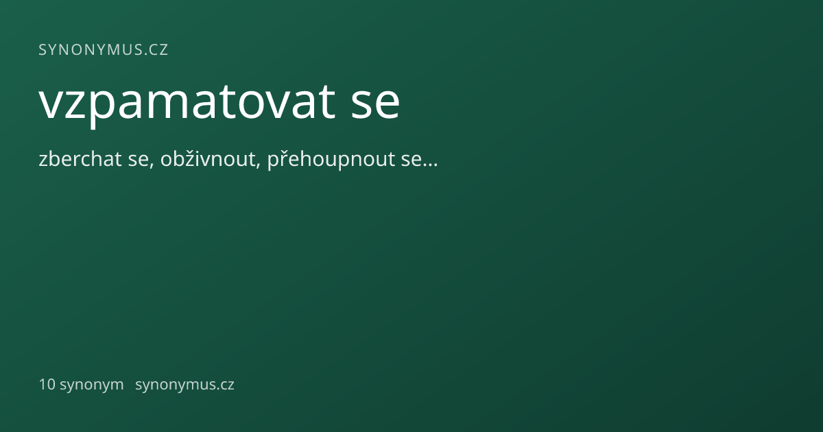 Náhled odkazu: vzpamatovat se