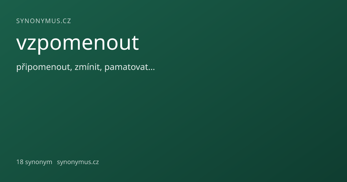 Náhled odkazu: vzpomenout