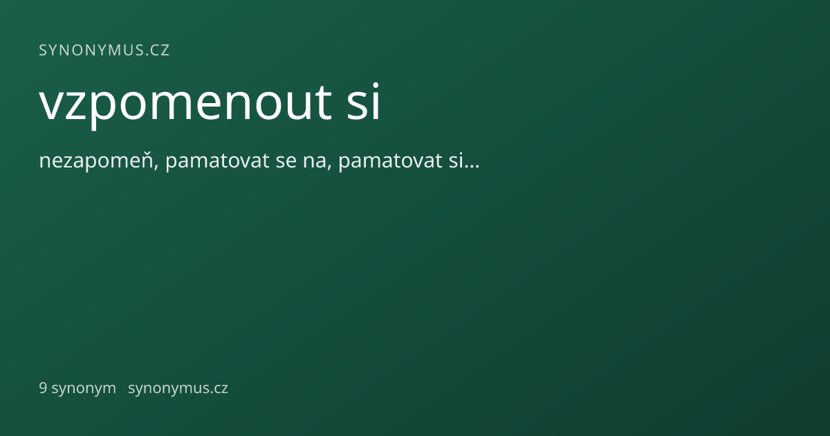 Náhled odkazu: vzpomenout si